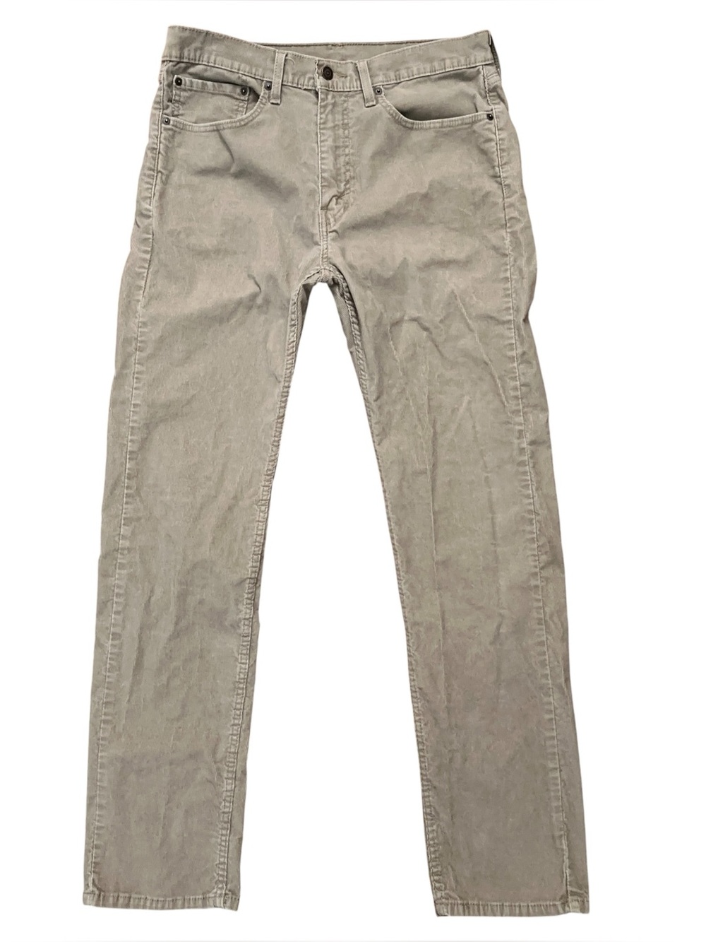 Levi's 505 Corduroy Pants Mens Size 34x34 Stretch 5-Pockets Beige